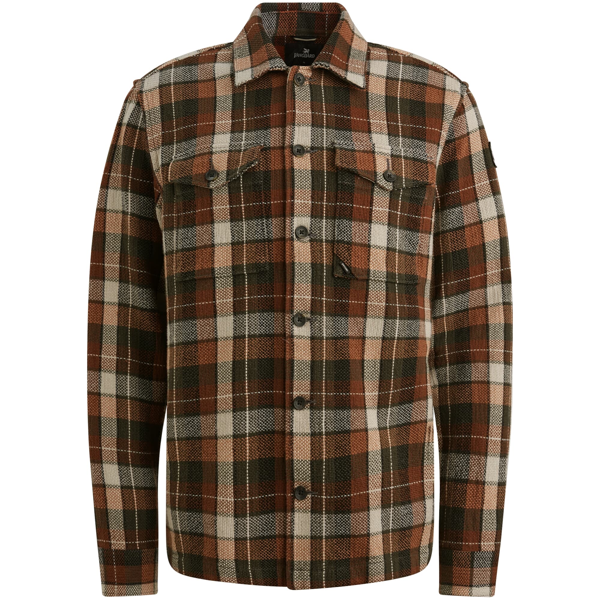 Vanguard LONG SLEEVE SHIRT Matt weave check Bruin