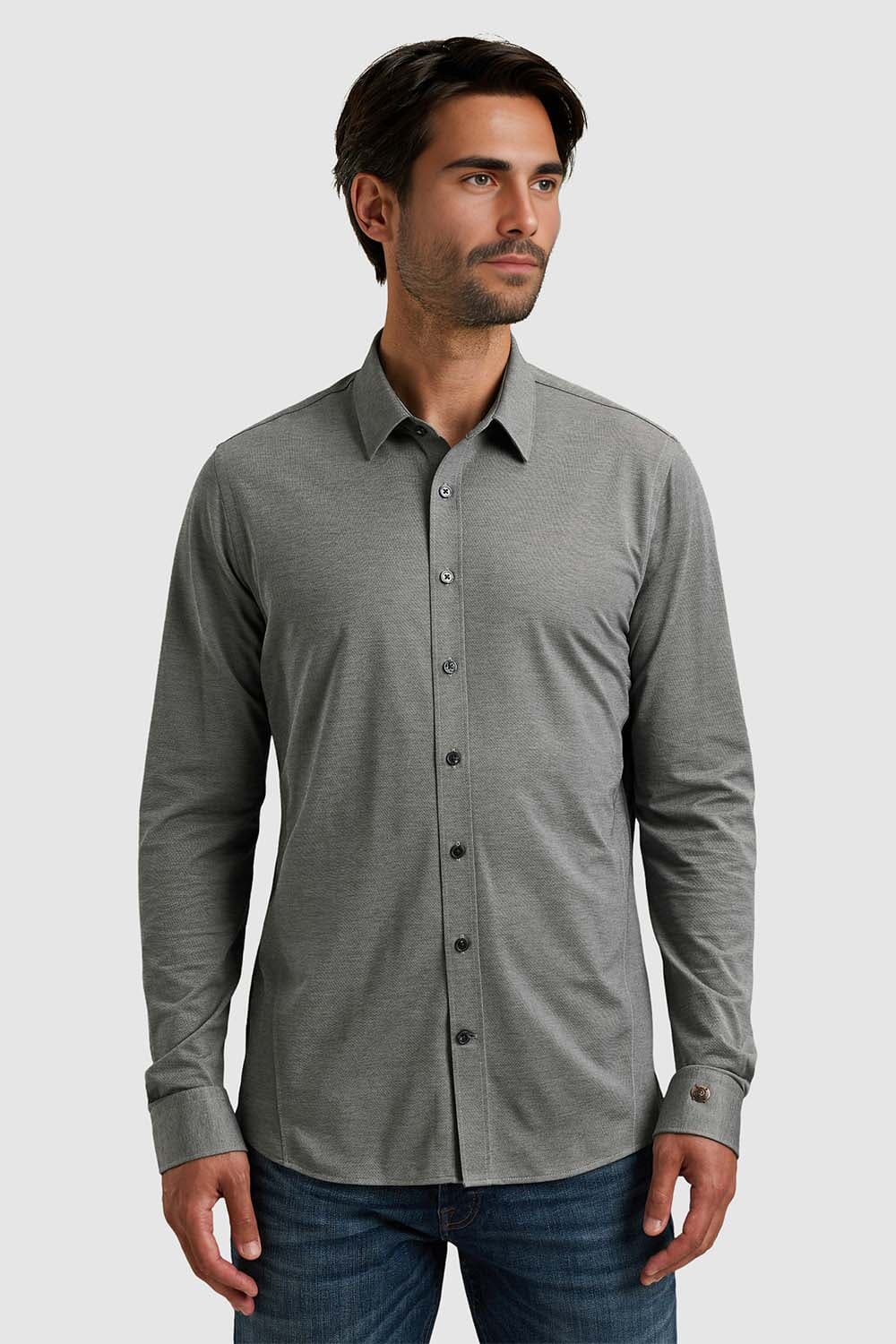 Cast Iron Overhemd Tech Jersey Ligh Navy