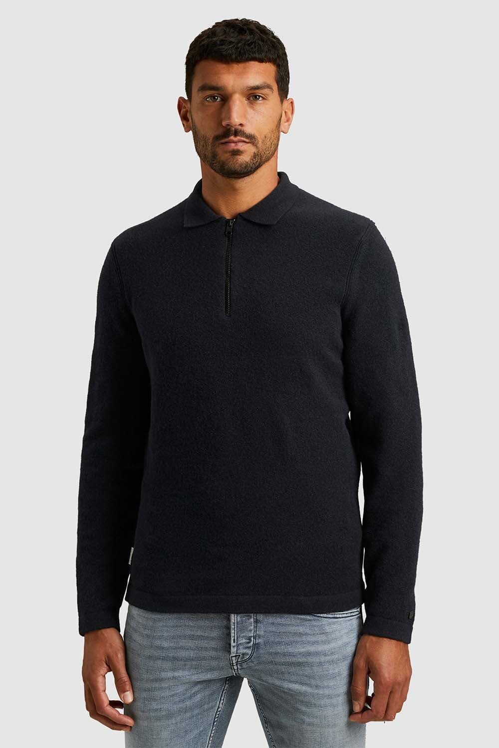 Cast Iron Rugby van Wolblend Navy