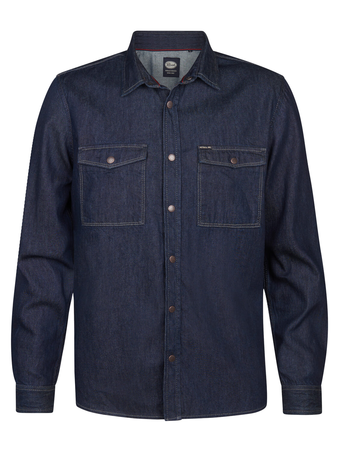 Petrol Overhemd Denim Blauw