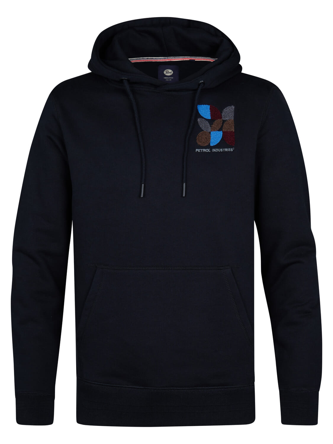 Petrol Sweater Hooded Print Zwart