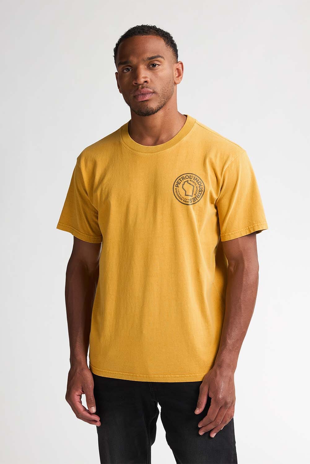 Petrol T-Shirt Classic Print Geel