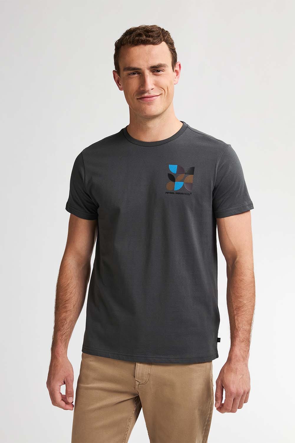Petrol T-Shirt Classic Print Groen