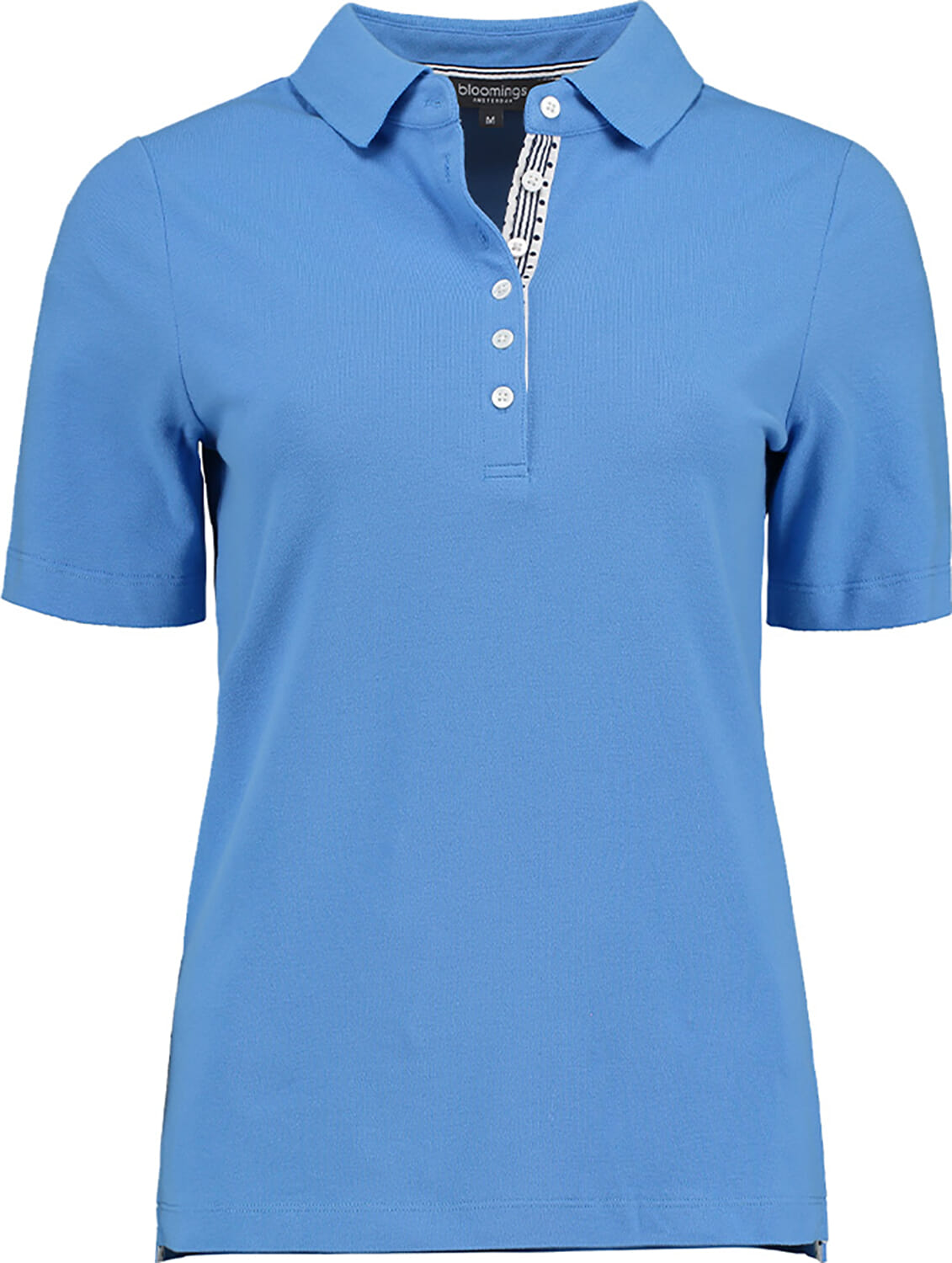 Polo shirt placket Blauw