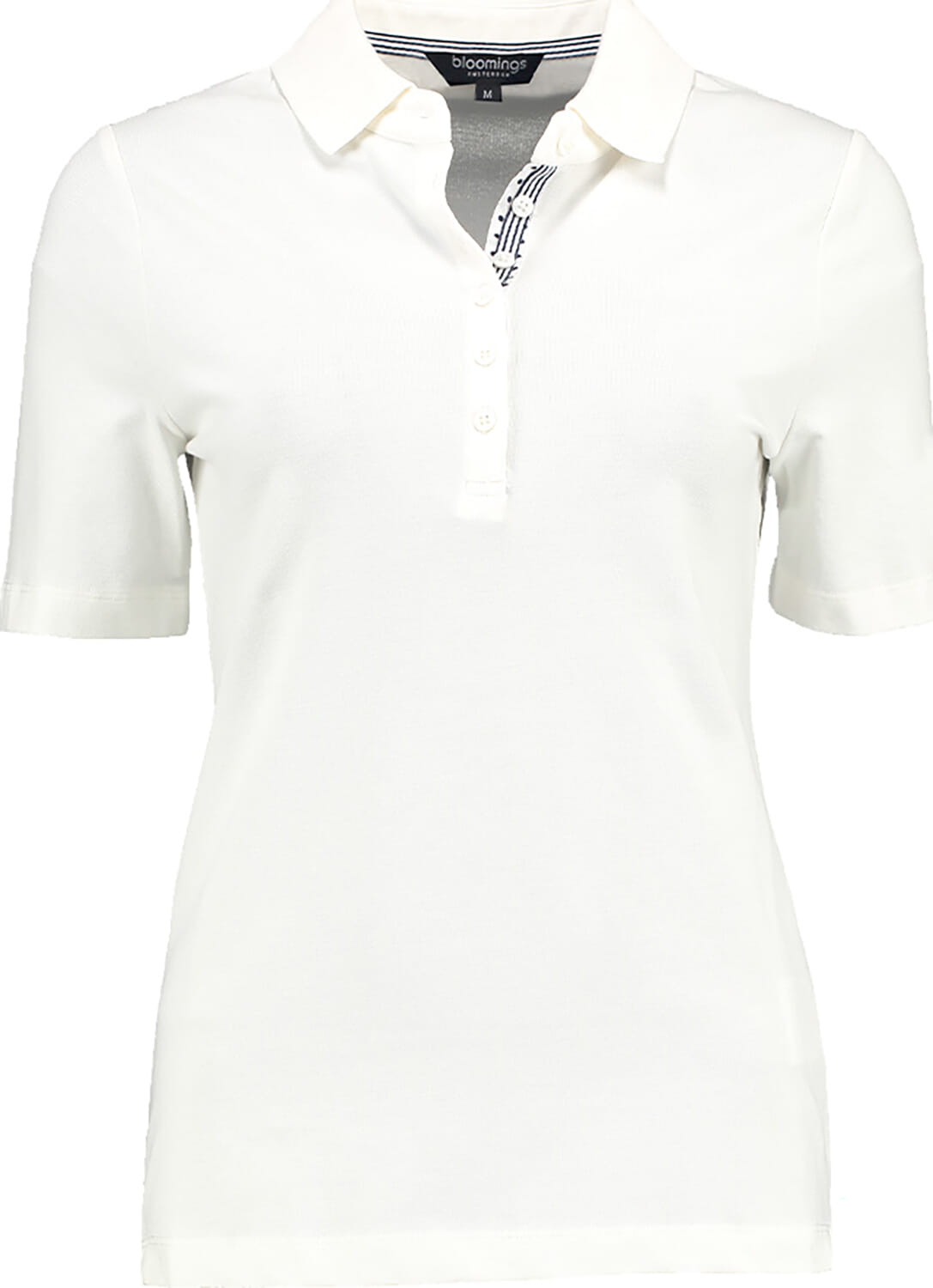 Polo shirt placket Wit