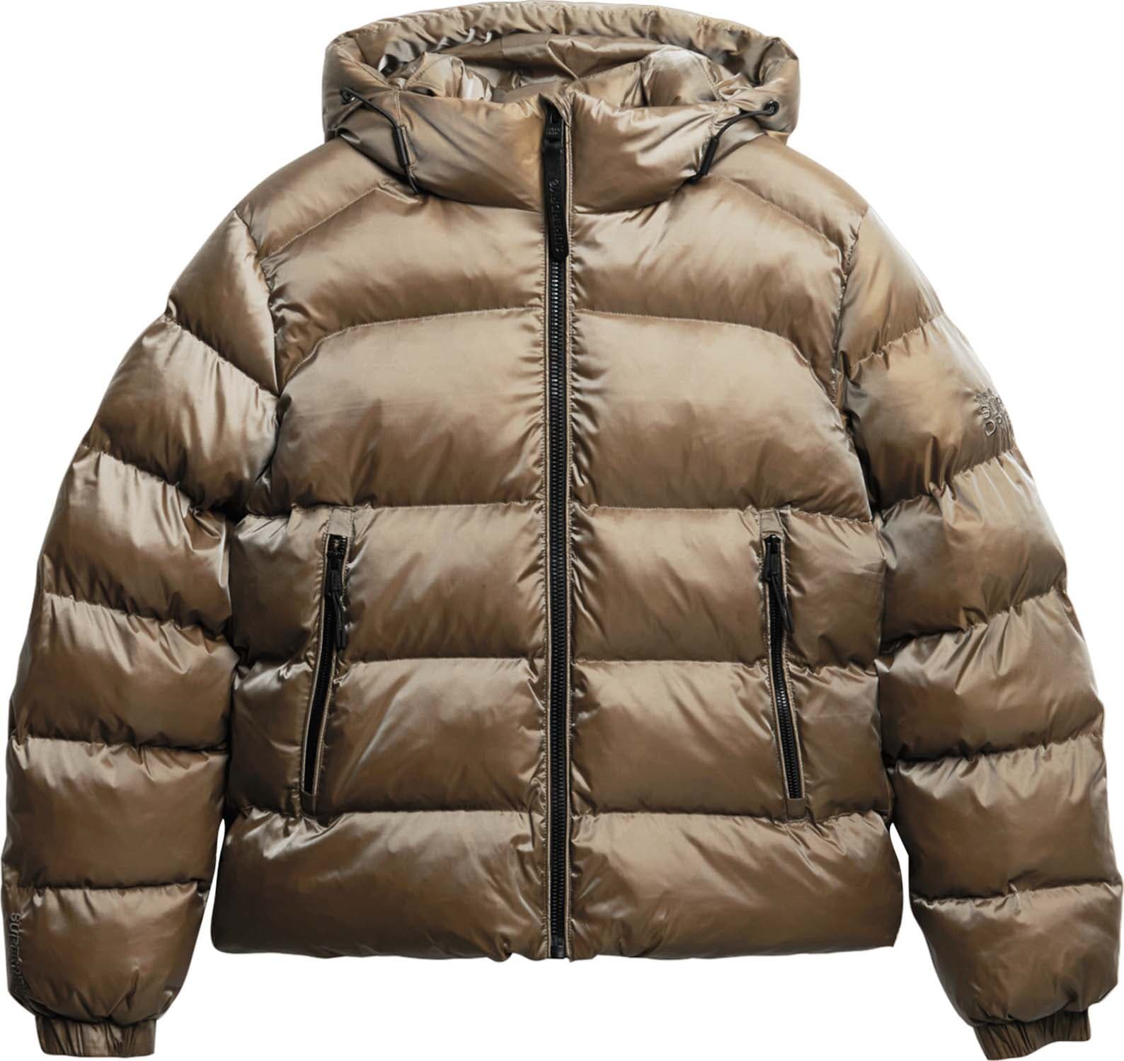 Superdry Puffer Jas Luxe Sports Kaki