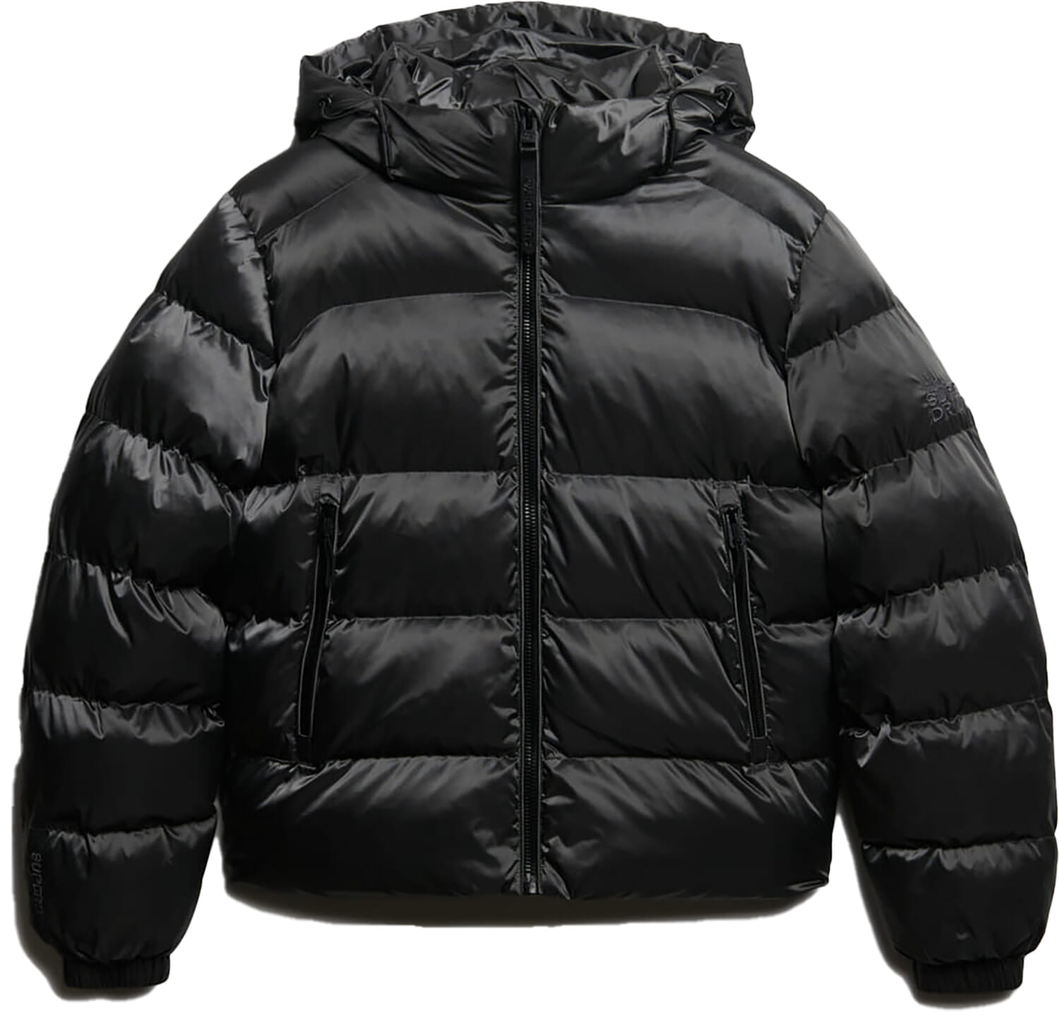 Superdry Puffer Jas Luxe Sports Zwart