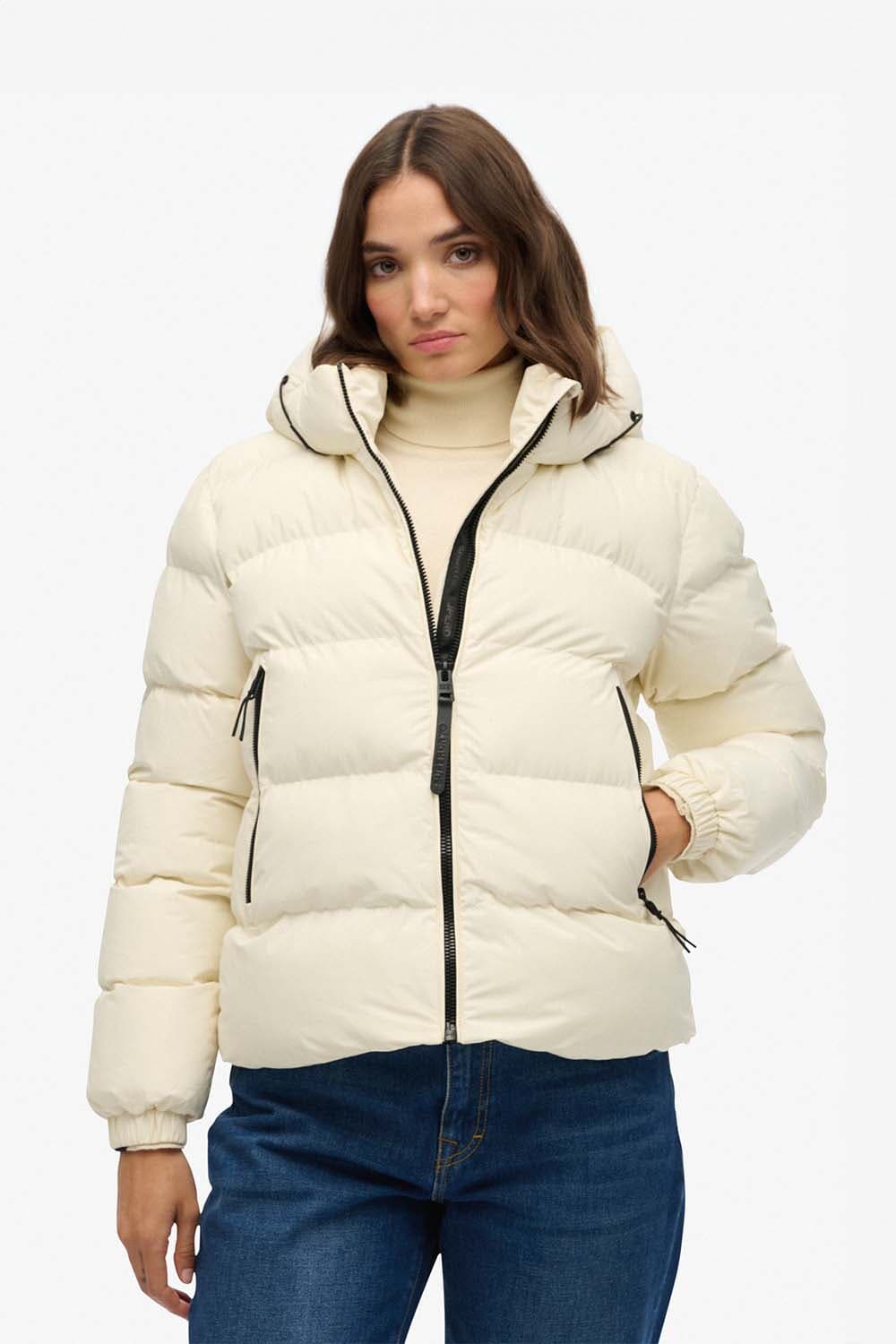 Superdry Pufferjas Sports Off White