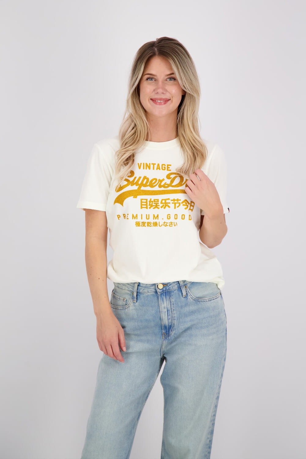 Superdry T-shirt Vintage Logo Wit