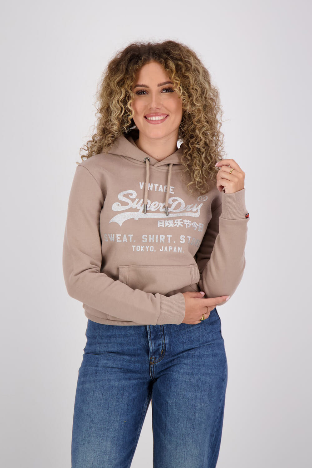 Superdry Hoodie Vintage  Bruin