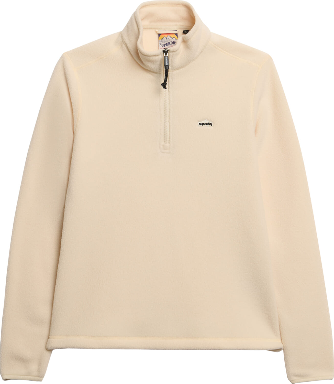 Superdry Polarfleecetrui met halve rits Wit