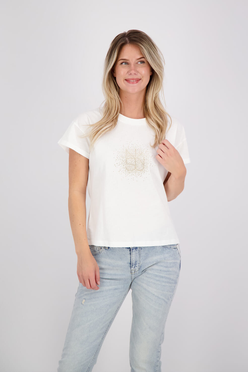 Nukus Shirt Vilamoura NK Strass Wit