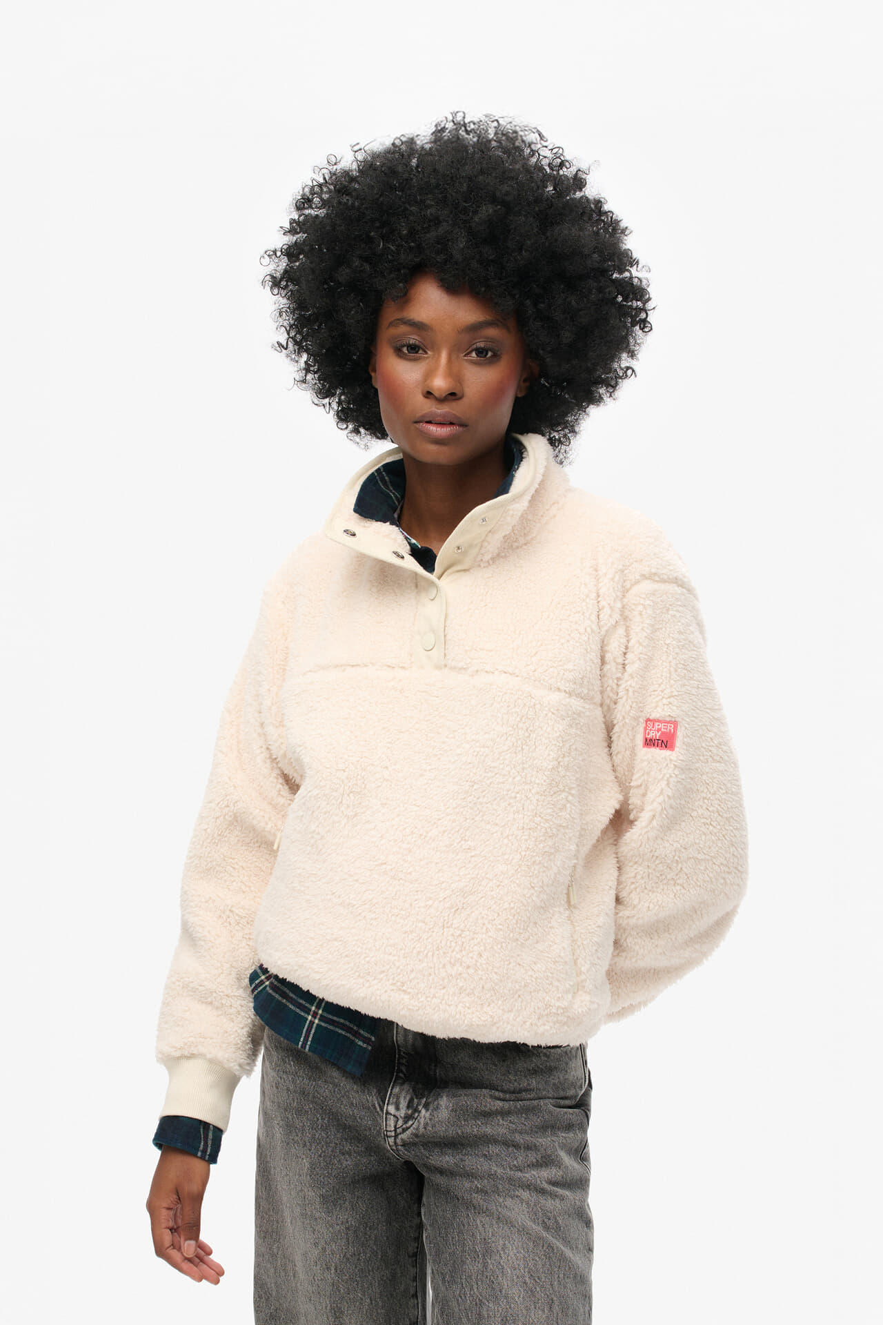 Superdry Trui Henley Supersoft  Off White