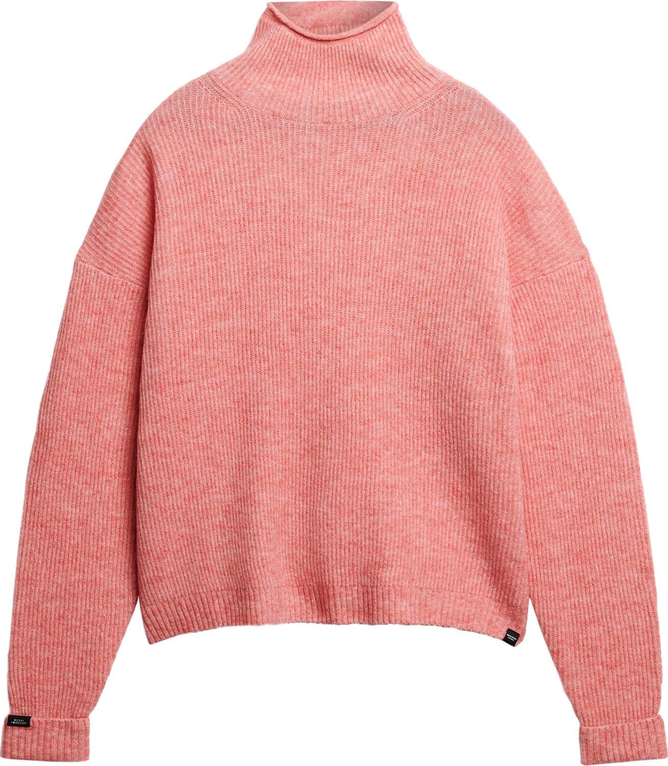 Superdry Slouchy mock neck jumper Roze