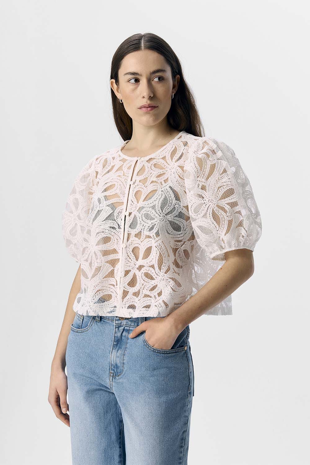 Object Blouse Rose Wit