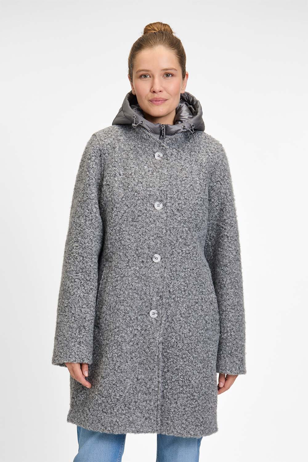 Covered Wollen Jas Wilma Grijs