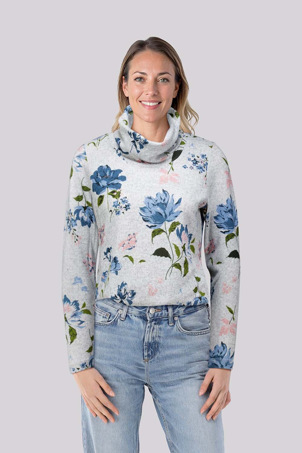 Bloomings Top Grijs