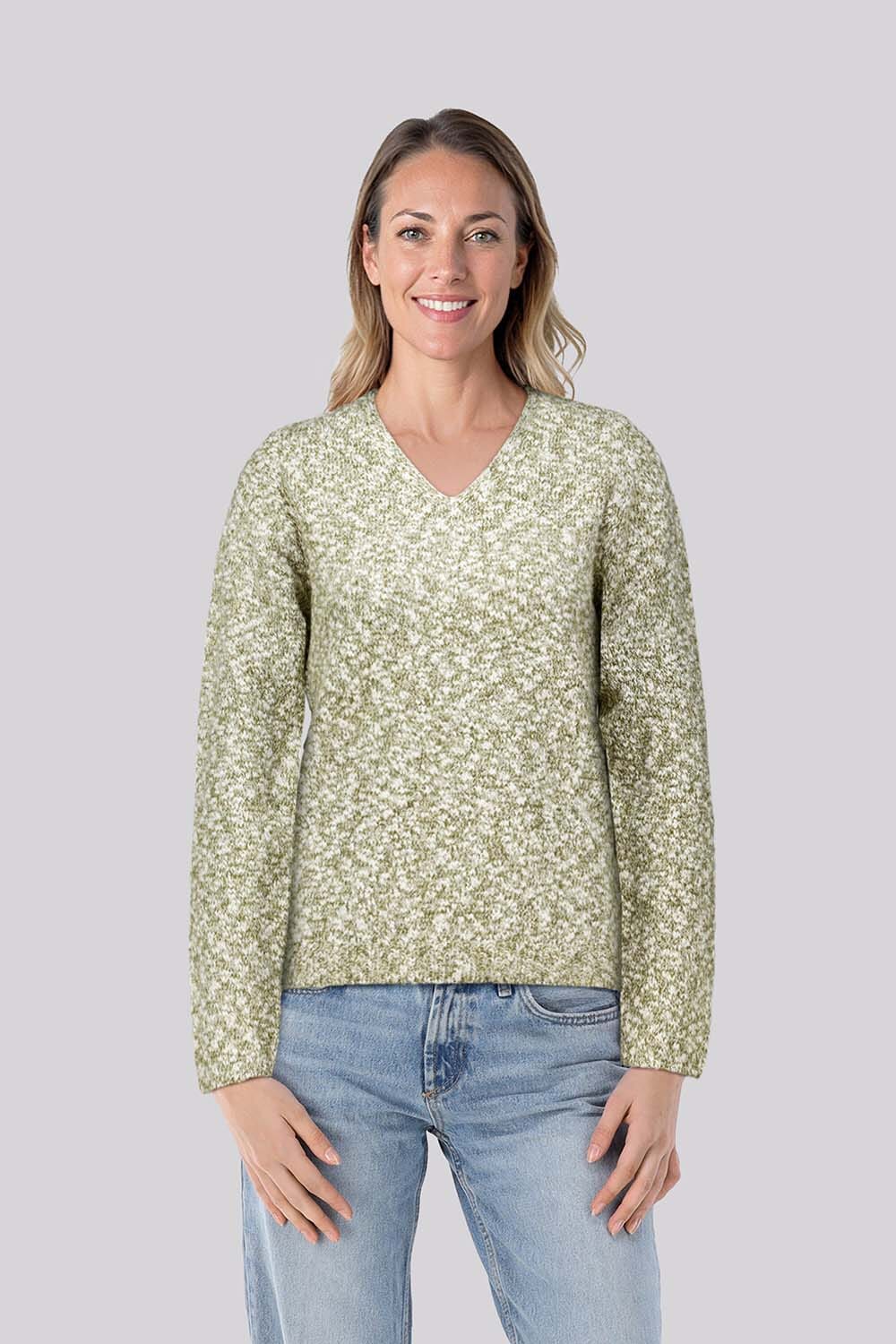 Bloomings Vest Melange Groen