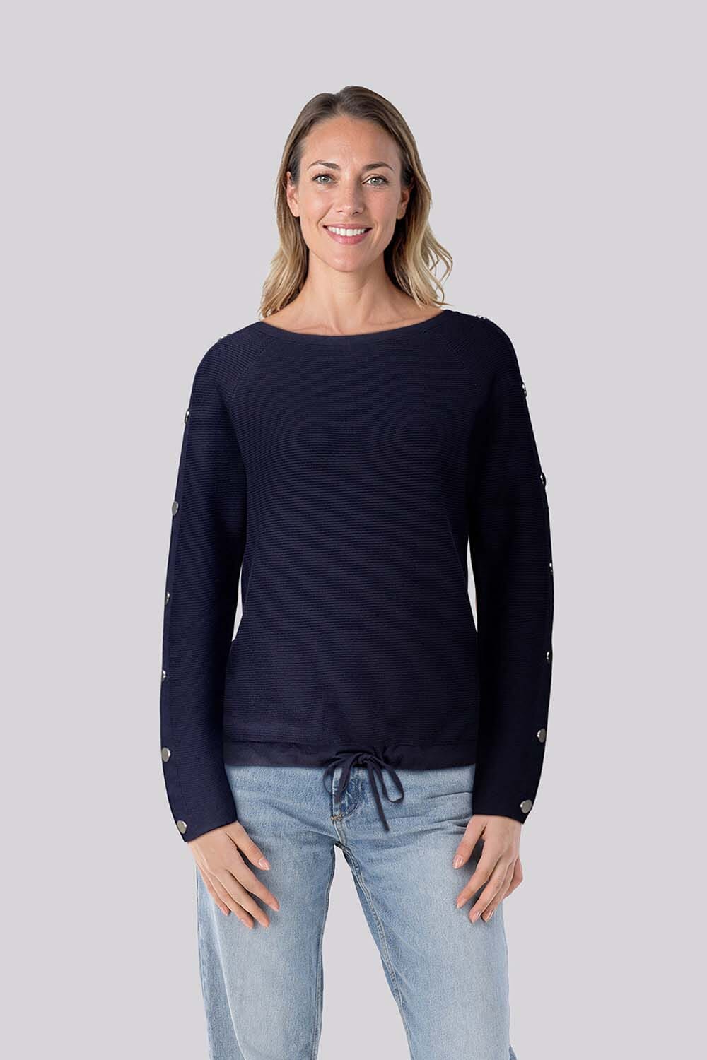 Bloomings Trui button Blauw
