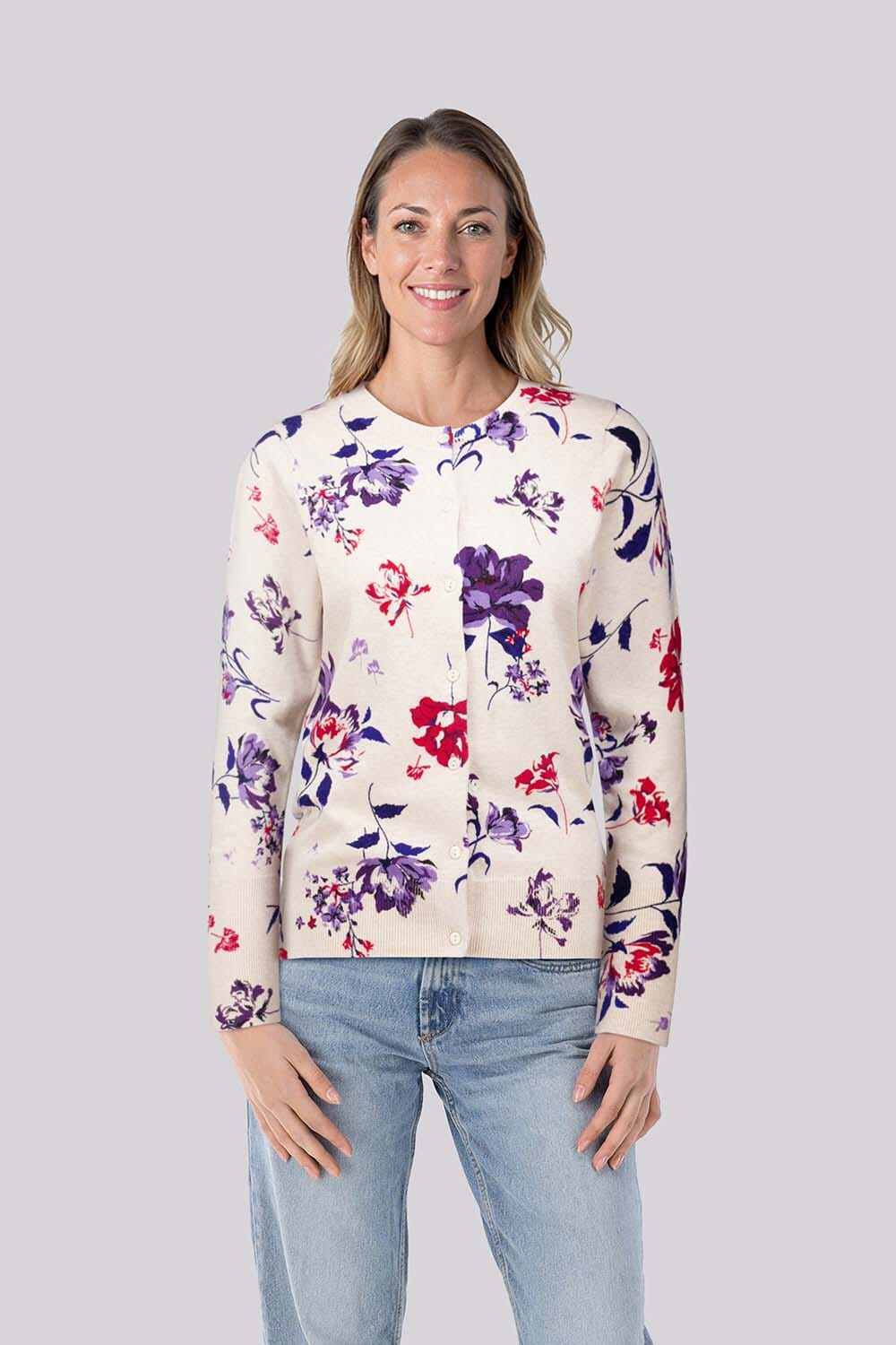 Bloomings Vest print Beige