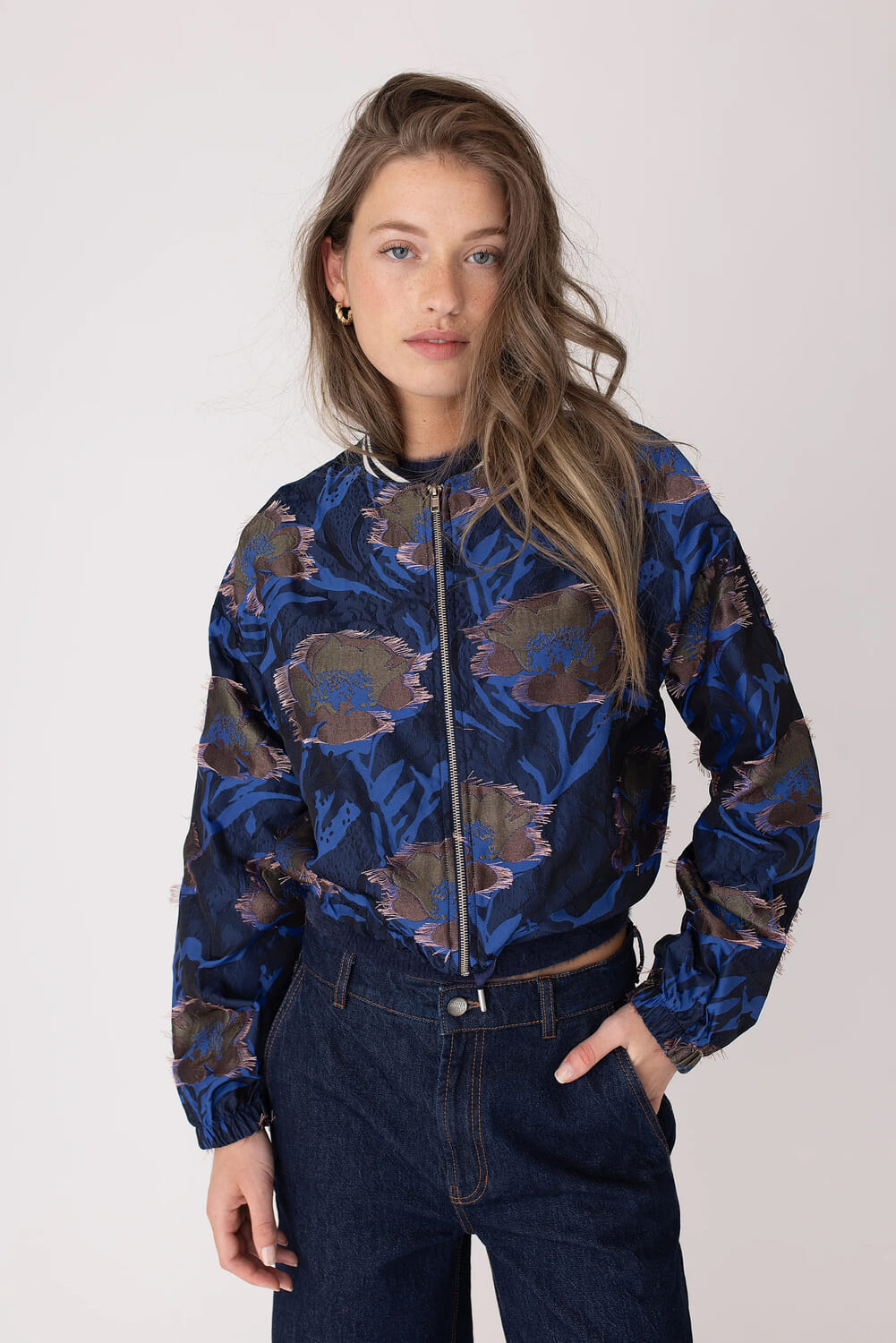 Anna Blue Blazer Crush Blauw