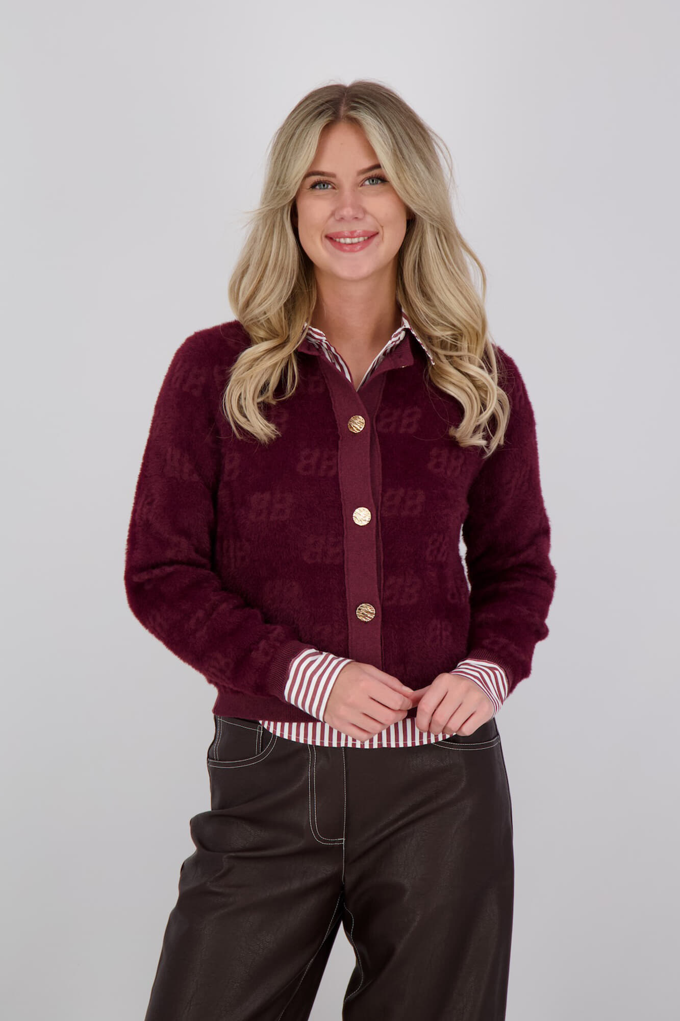 Anna Blue Vest TweedyB Bordeaux Rood