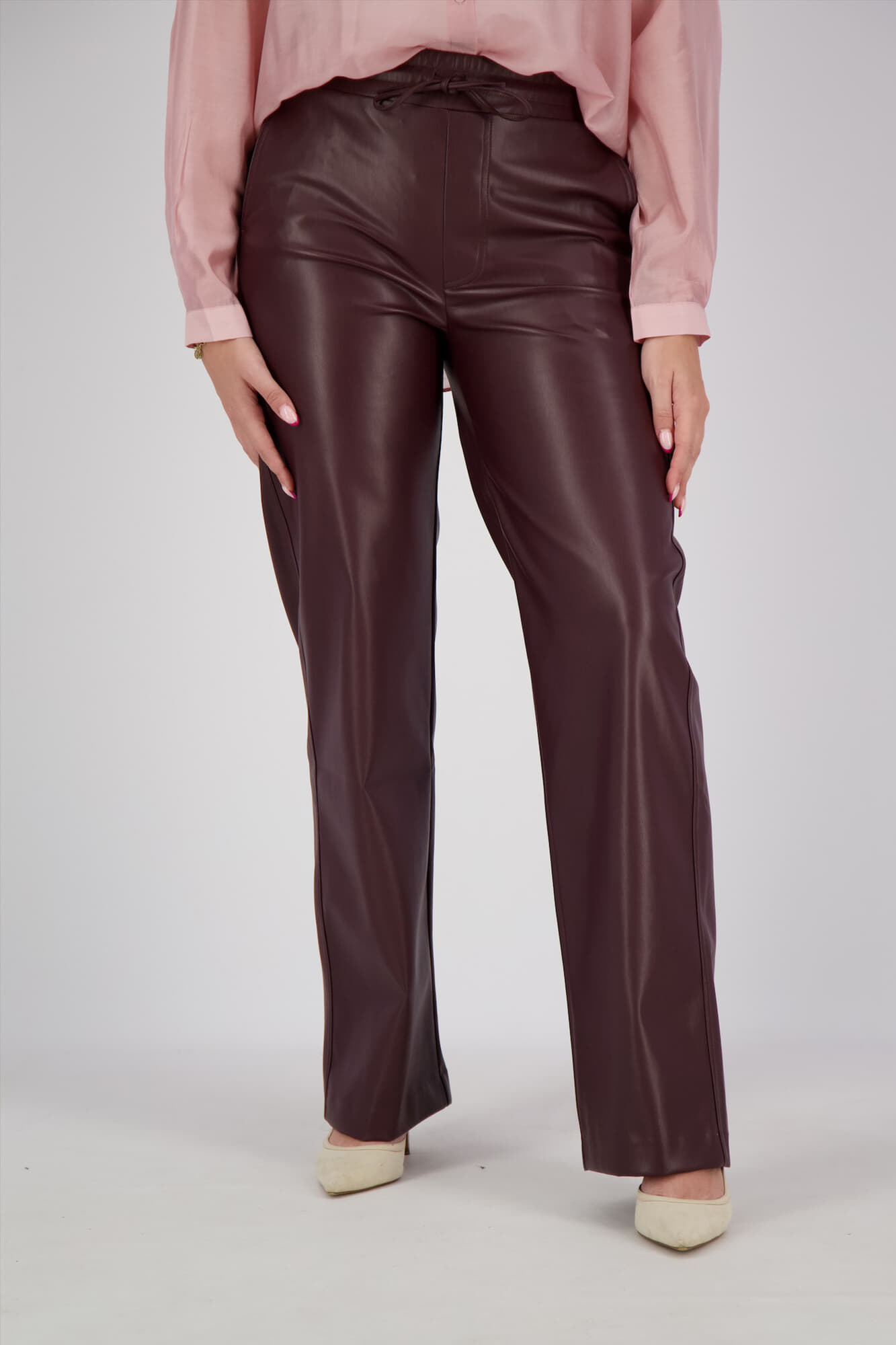 Anna Blue Broek Den Bordeaux Rood