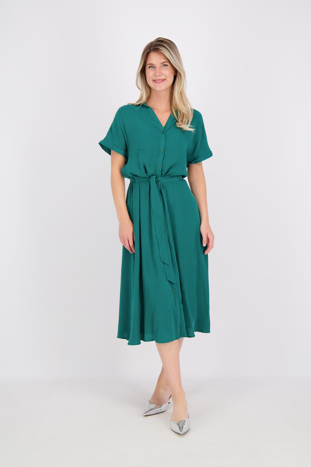 Pom Amsterdam Jurk Lynn Groen