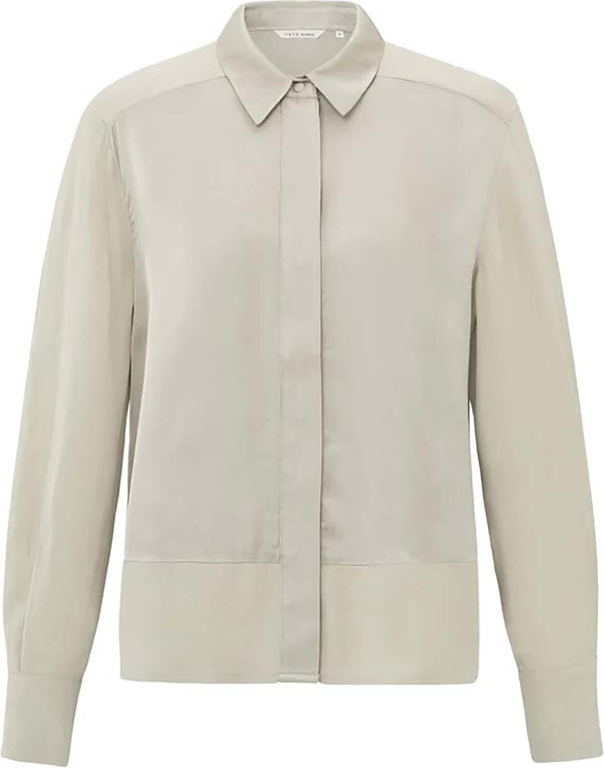 Yaya Satijnen gemixte blouse Grijs