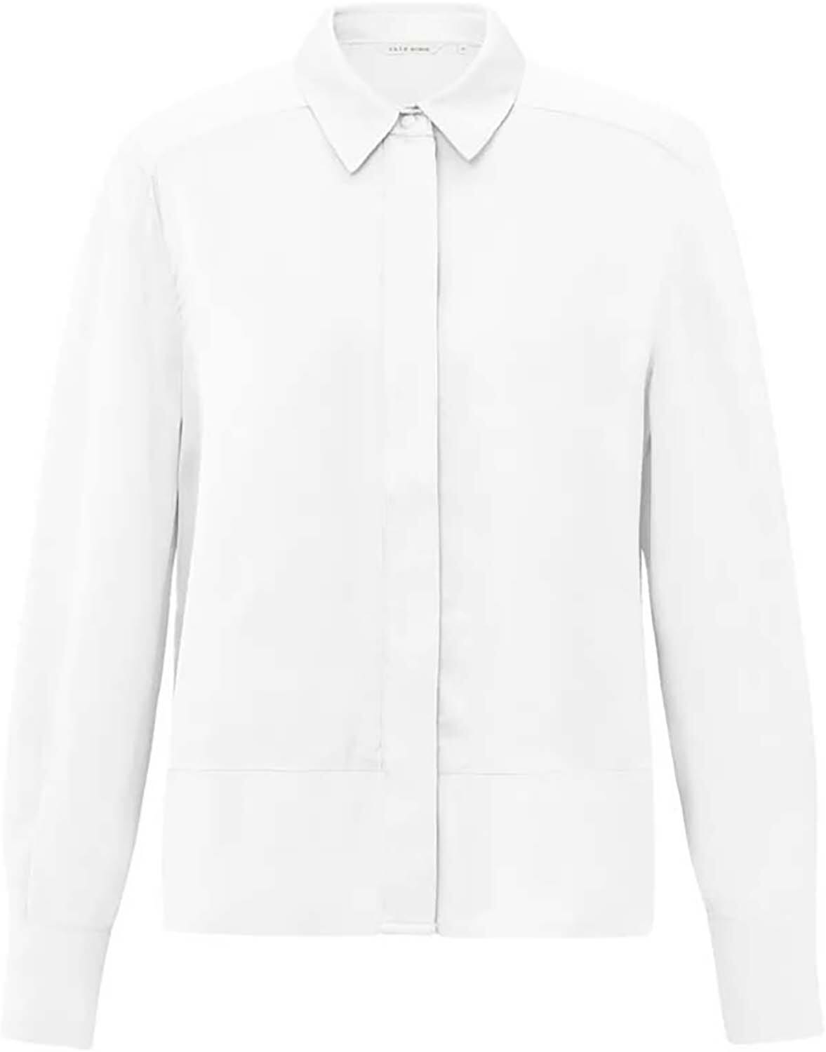 Yaya Satijnen gemixte blouse Wit