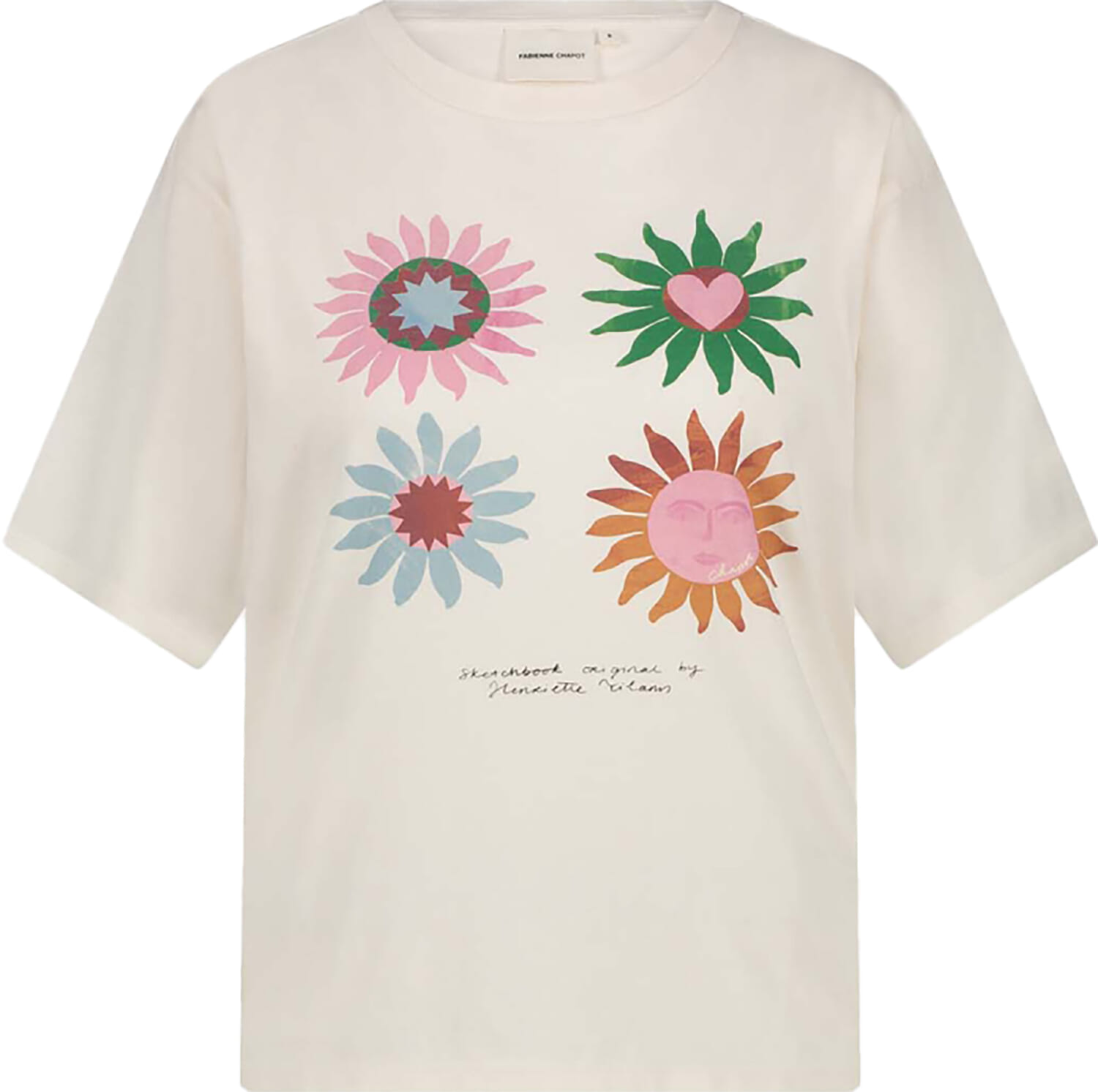 Fabienne Chapot T-Shirt Steve Sketchbook Wit