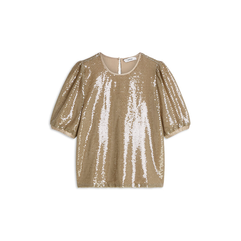 Summum Top Sequins Beige