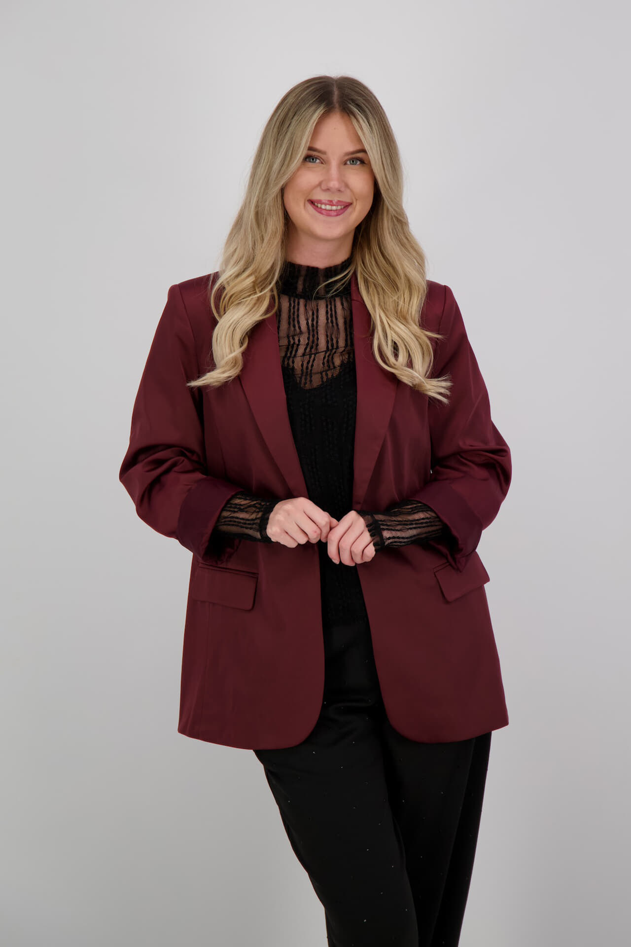 Summum Blazer Shine Bordeaux Rood