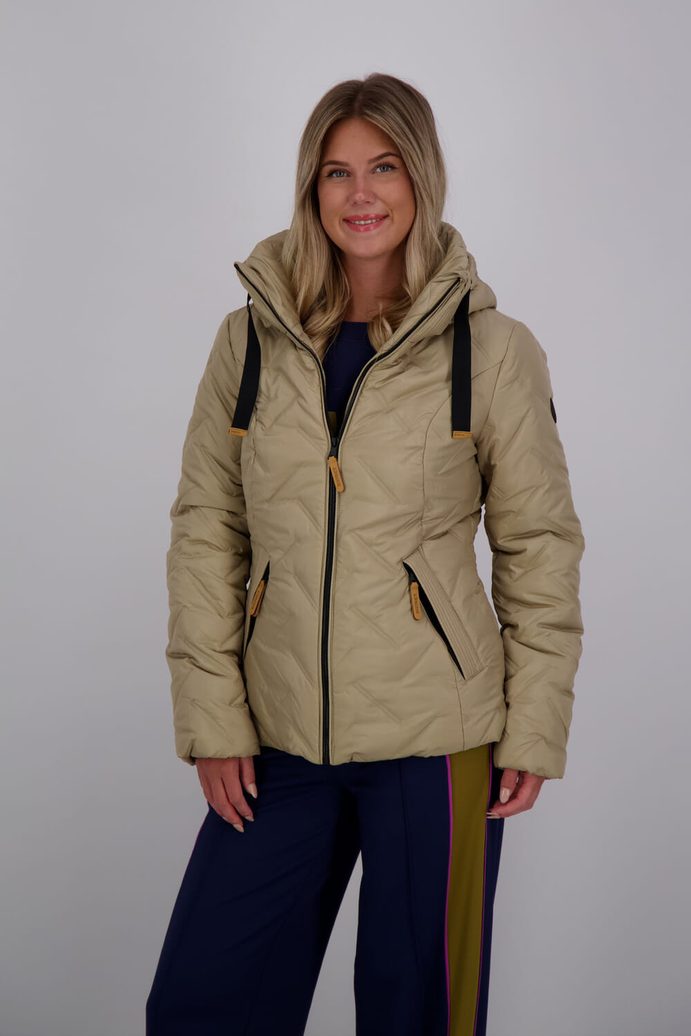 District Gewatteerde Jas Frejus Beige