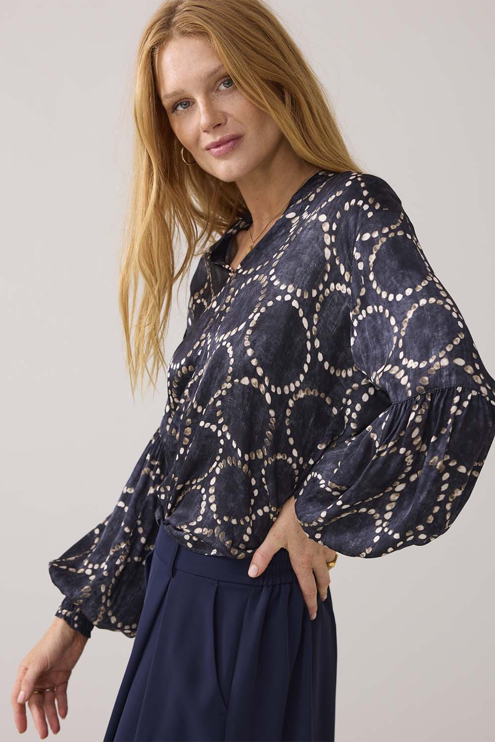 Summum Top All Over Print Blauw