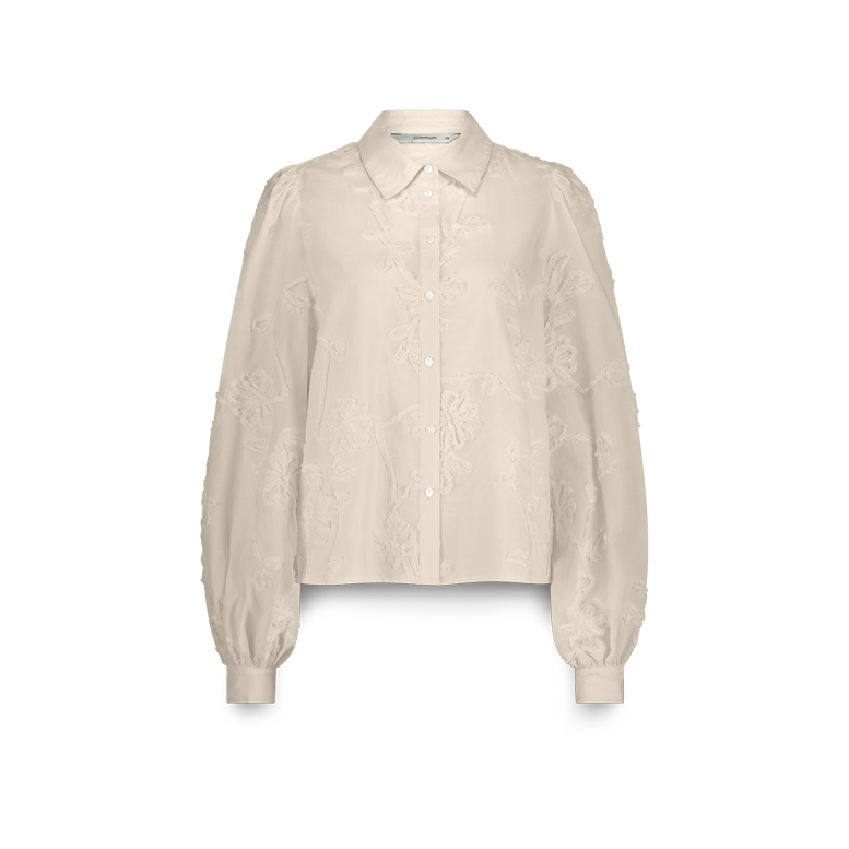 Summum Blouse Tape pattern voile Wit