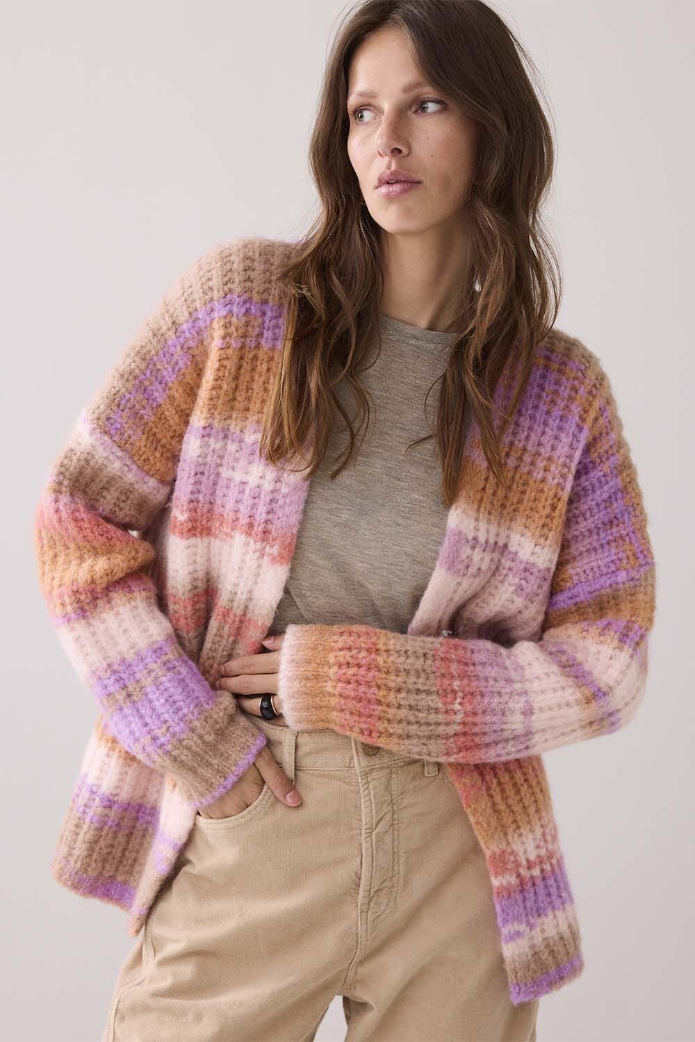 Summum Gebreid Vest Cushy Wol Blend Multi