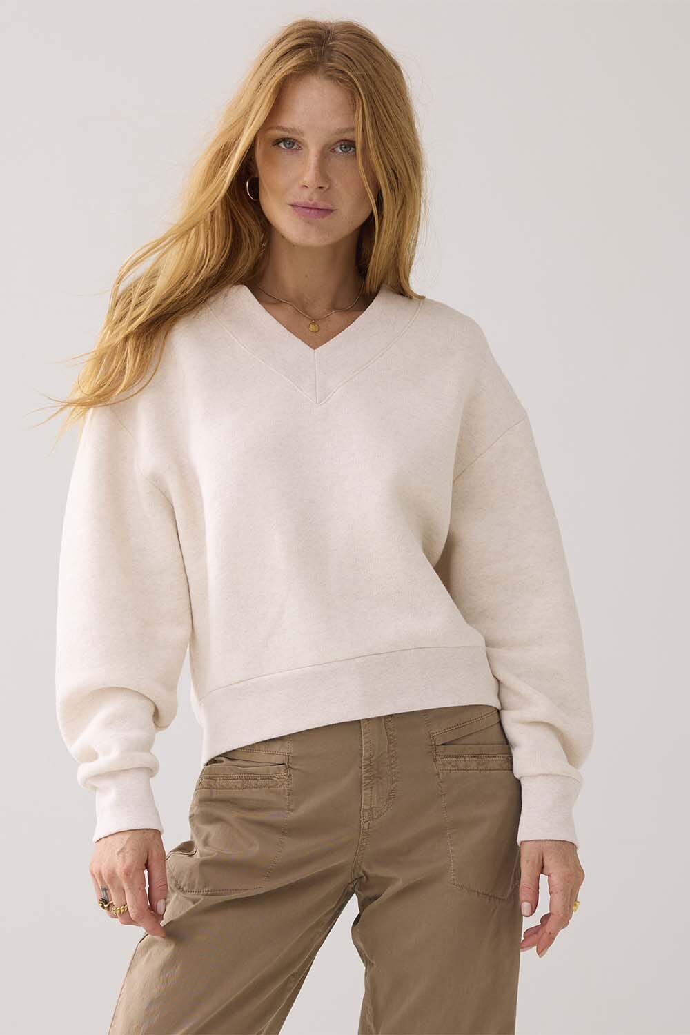Summum Sweater Soft V-neck Wit