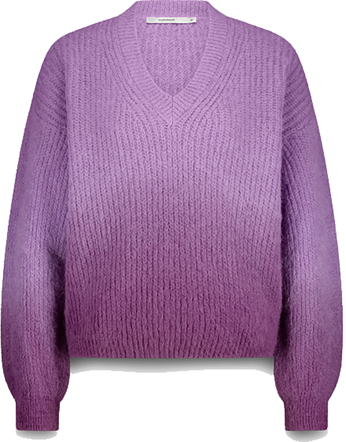 Summum Gebreide Trui Dip Dye V-neck Paars
