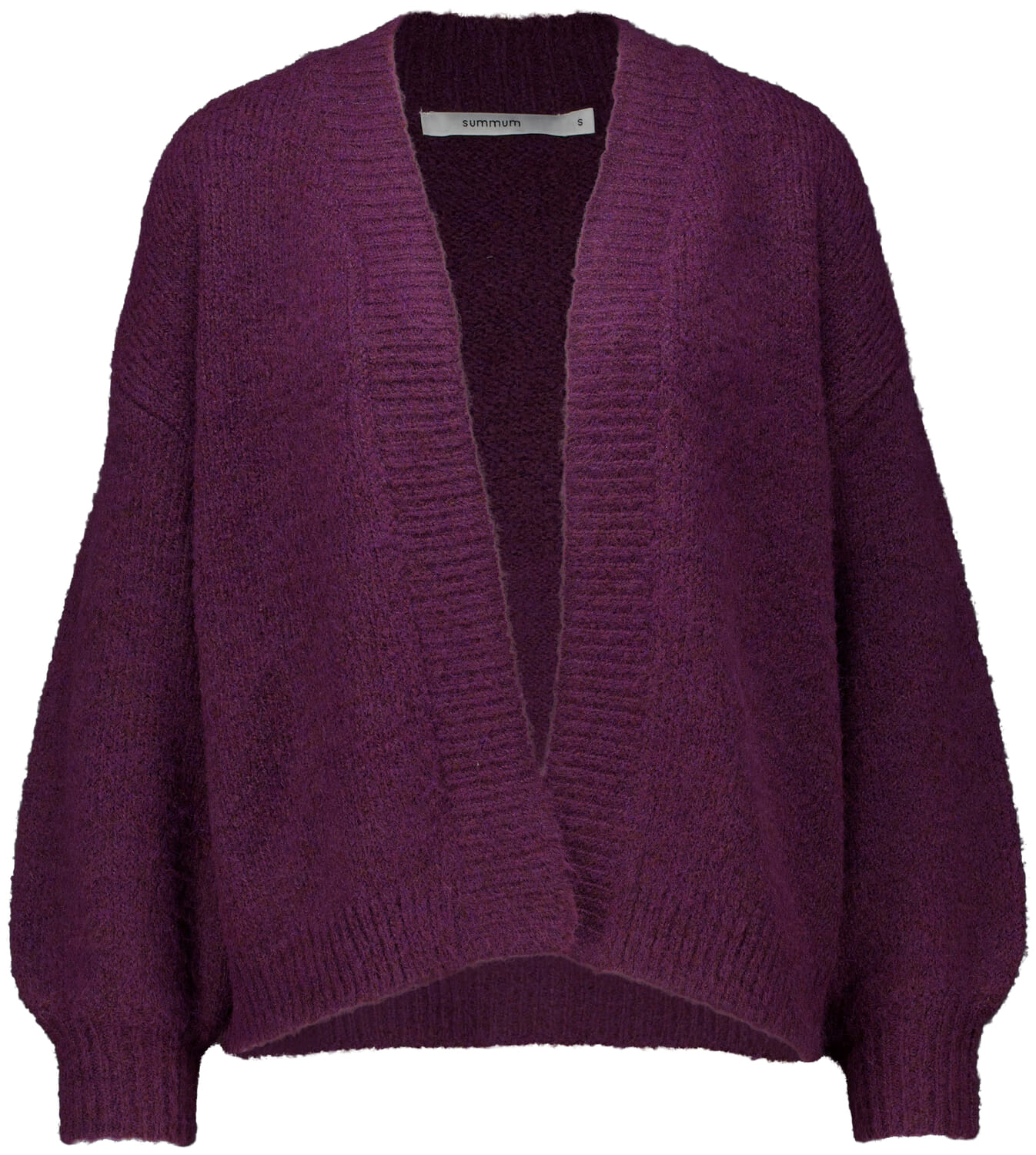 Summum Gebreid Vest Puff Cozy Melange Rood
