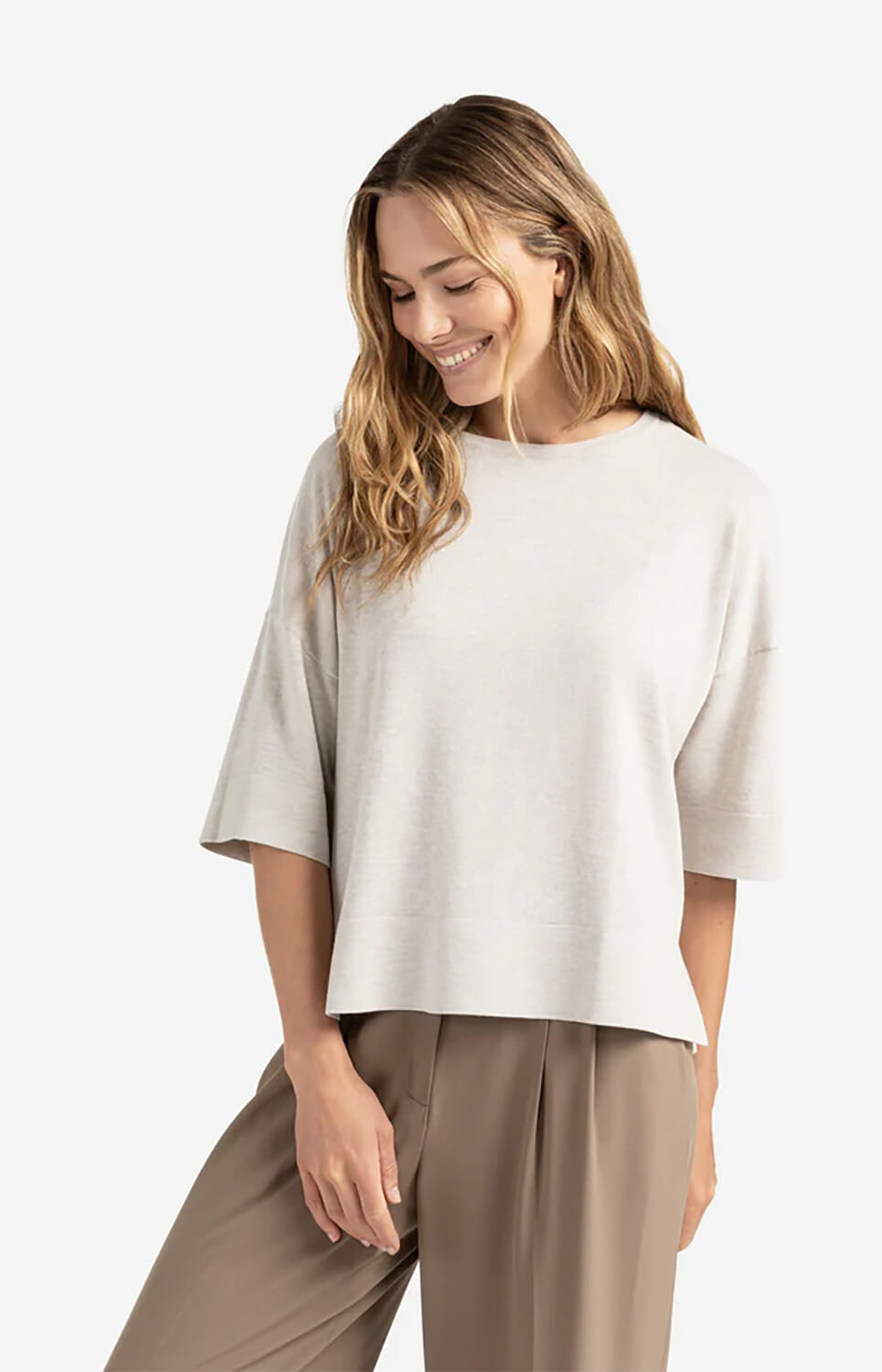 Yaya T-shirt Beige