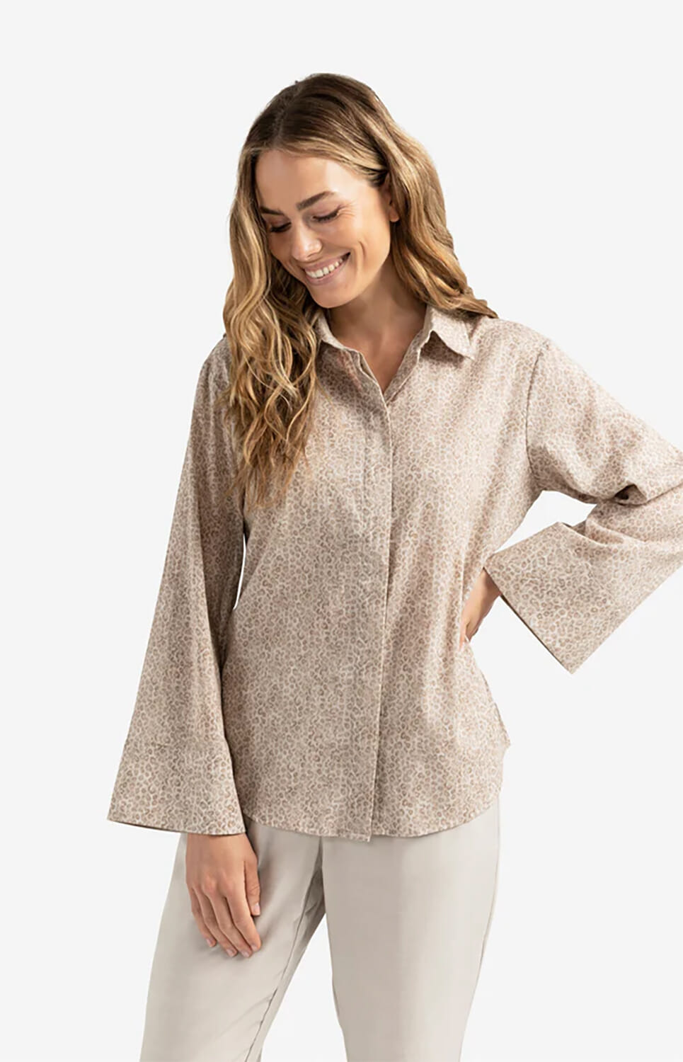 Yaya Blouse Leopard Print Bruin