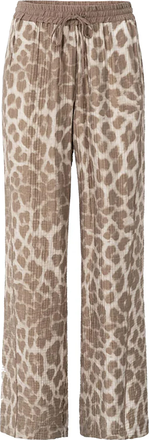 Yaya Broek Leopard Print Beige