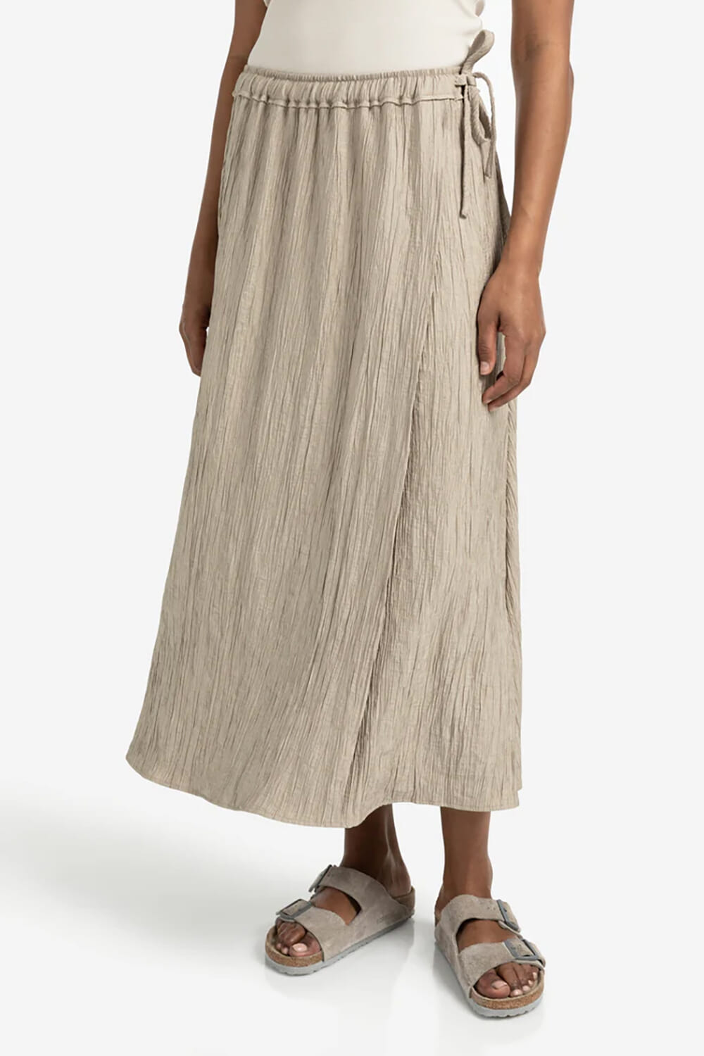 Yaya Rok Wrap-over Look Beige