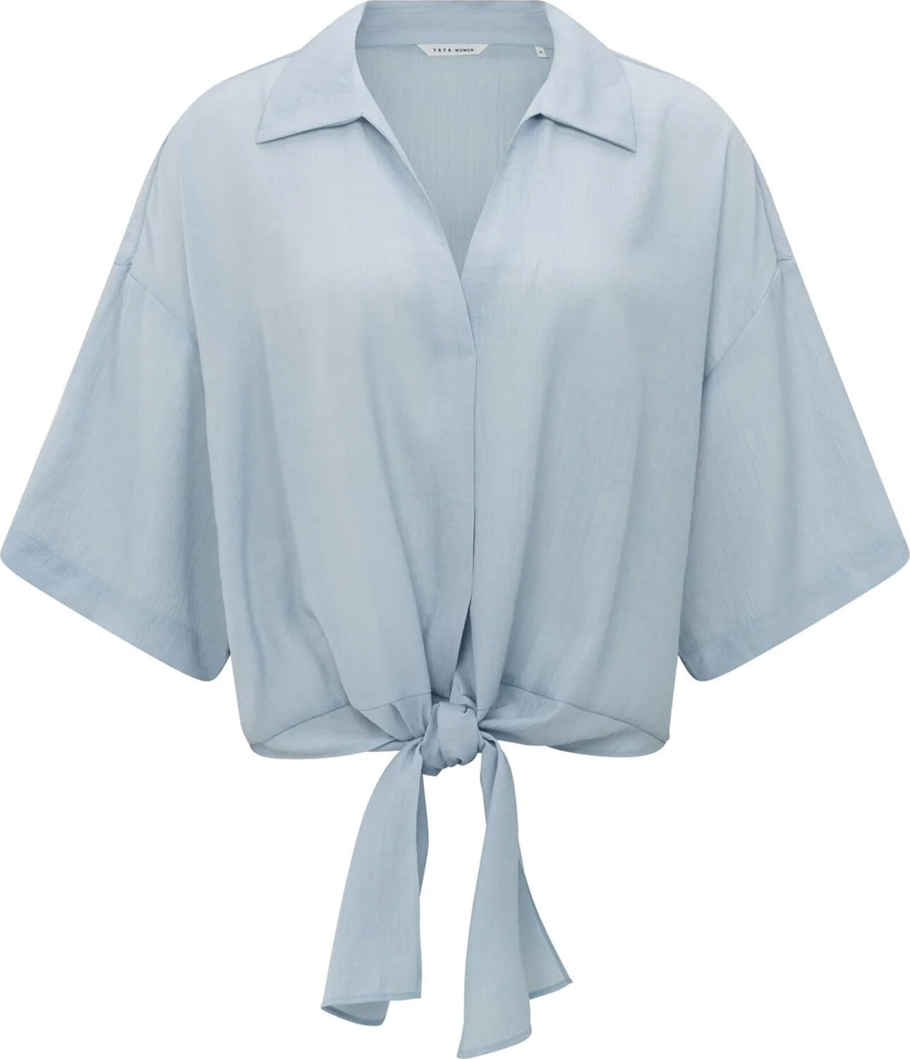 Yaya Top with knotted detail Blauw