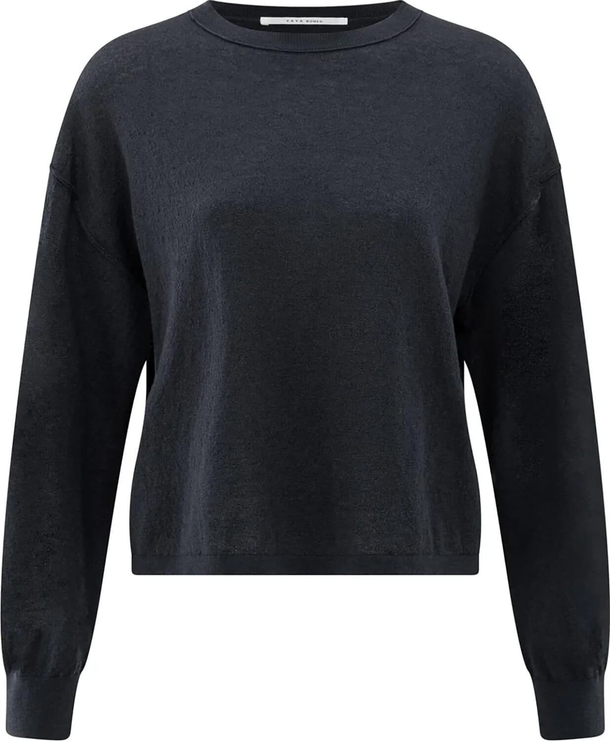 Yaya Textured round neck sweater ls Blauw