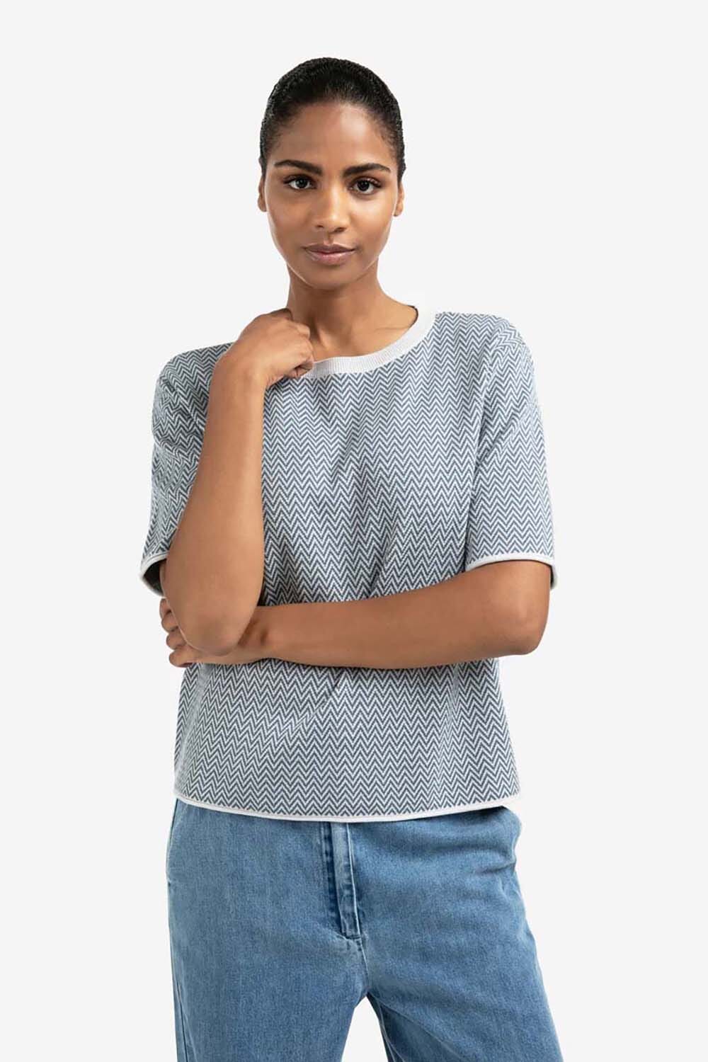 Yaya Trui Jacquard  Grijs
