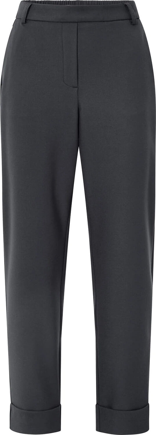 Yaya Pantalon with elastic waist Zwart