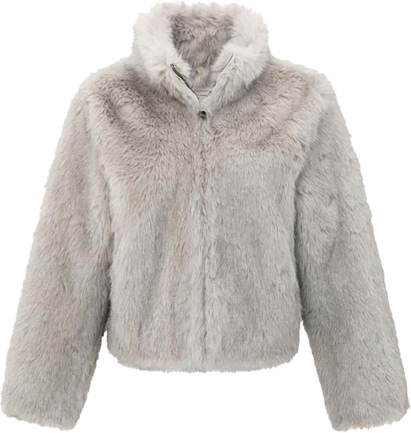 Yaya Jas Faux Fur Grijs