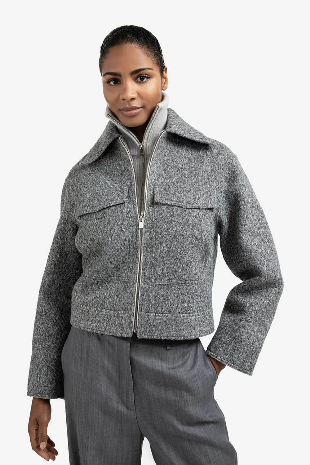 Yaya Jas boucle  Zwart